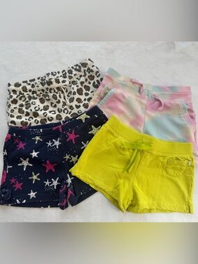Kids Casual Shorts - Yellow, Navy Star, Tie-Dye & Leopard Prints
